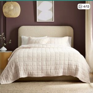 NWOT QUINCE Organic Airy Gauze Box Quilt Twin Undyed 9057